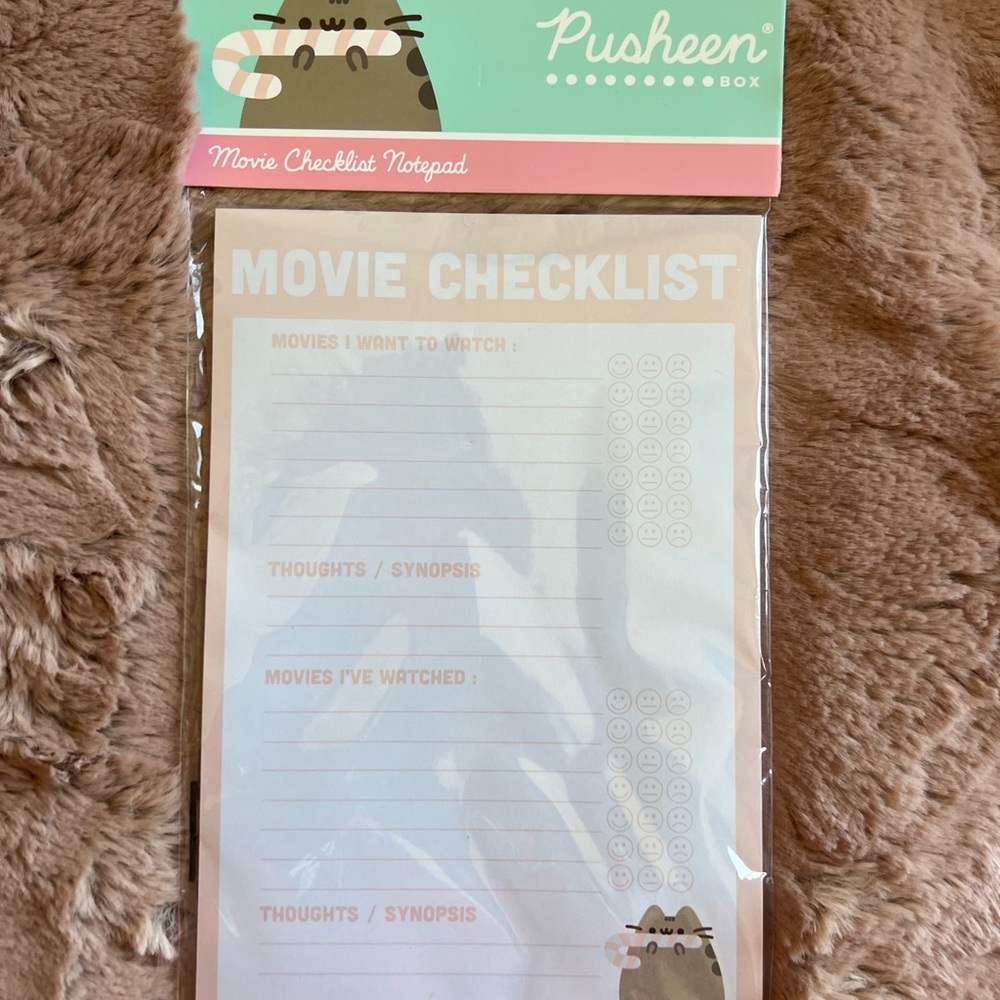 Pusheen Movie Checklist Notepad